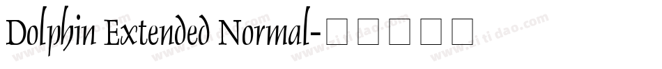 Dolphin Extended Normal字体转换